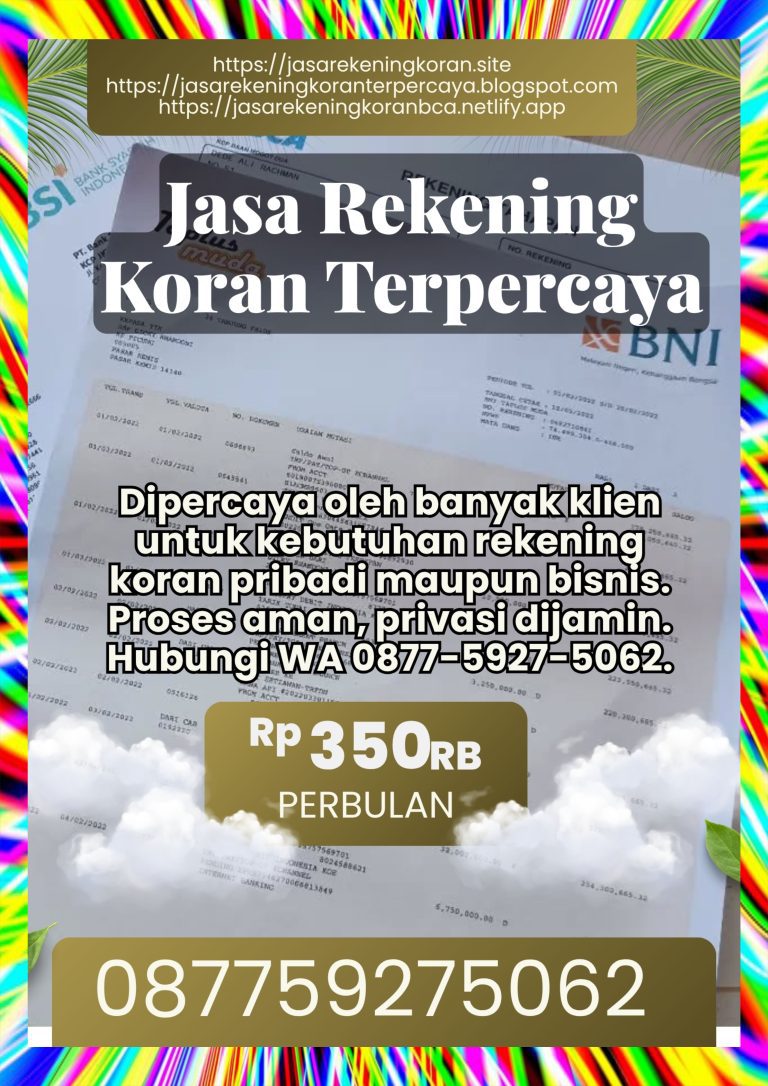 Edit Rekening Koran untuk Melengkapi Pengajuan Pinjaman Pendidikan