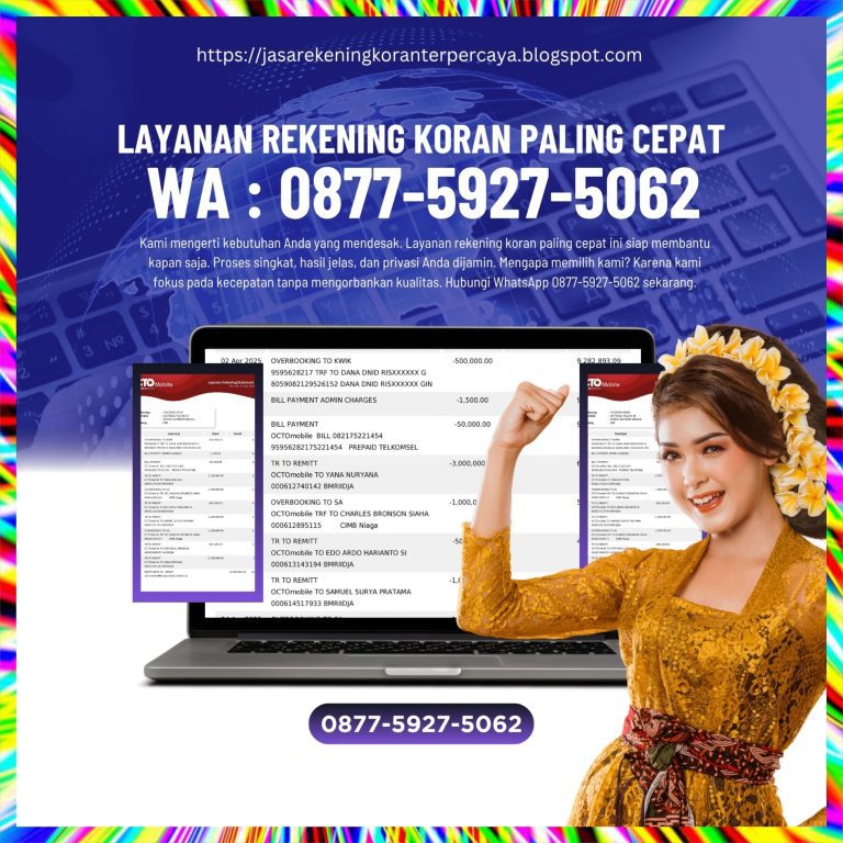 Edit Rekening Koran untuk Pengajuan Kredit Koperasi dan Lembaga Keuangan