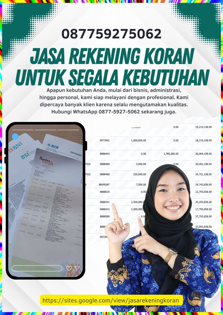Jasa Edit Rekening Koran Untuk Pengajuan Kredit Kendaraan dan Motor