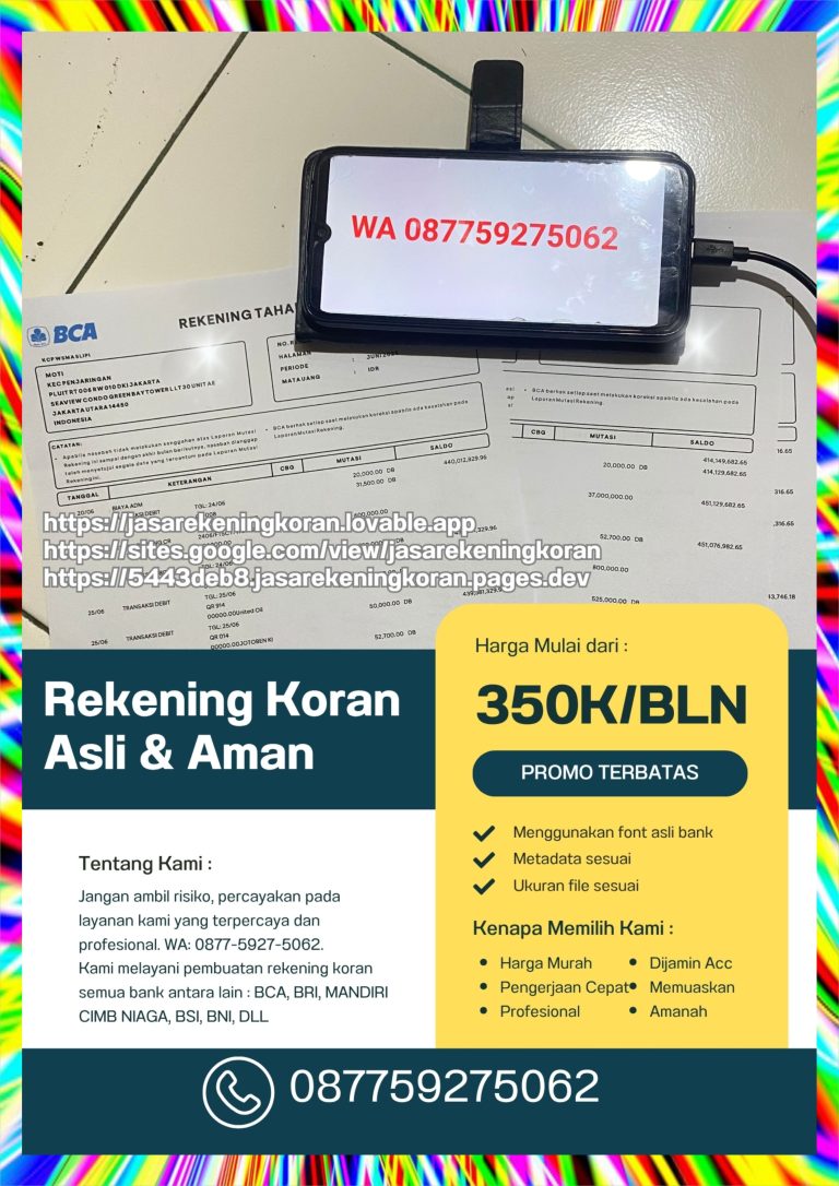 Jasa Edit Rekening Koran untuk Mengurus Pengajuan Kredit Bisnis