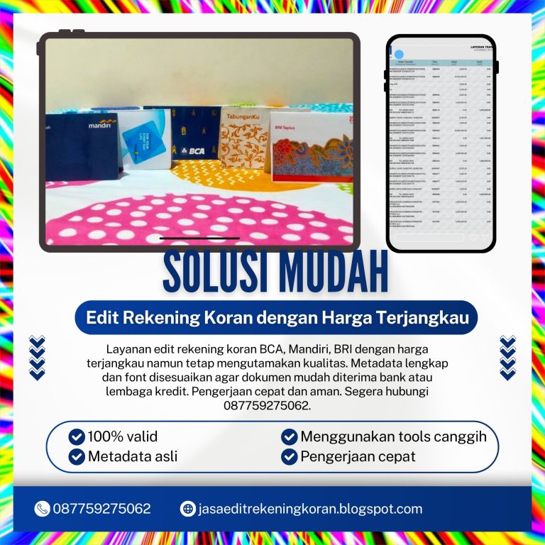 Jasa Pembuatan Rekening Koran Digital untuk Freelancer dan Pelaku Usaha