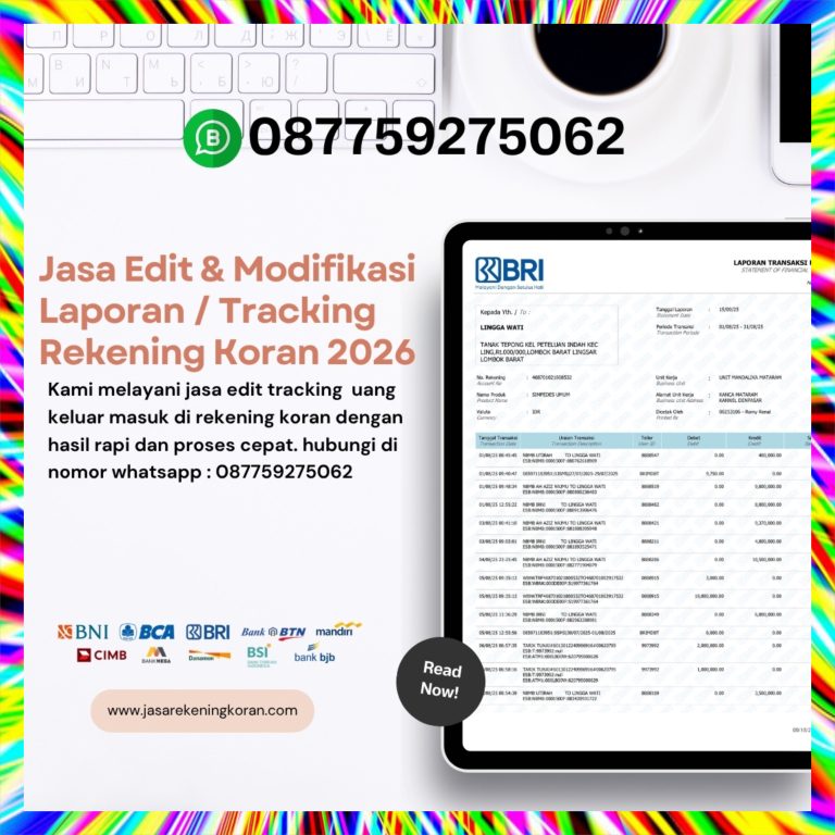 Jasa Pembuatan Rekening Koran dengan Format Lengkap dan Resmi
